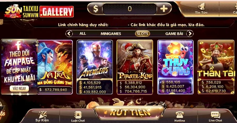 Slot Đổi thưởng Tài Xỉu Sunwin siêu hot